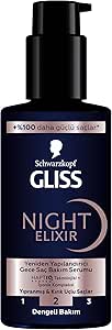 Gliss Night Elixir Yeniden Yapılandırıcı Gece Bakım Serumu, 100ml