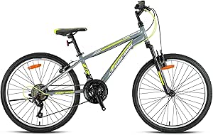 GERONI MARS PLUS – 26″ – MTB – 14′ – 21 Vites – V.B – Parlak Gri-Neon Sarı/Gri