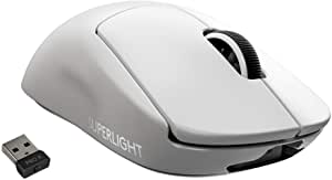 Logitech G PRO X SUPERLIGHT Kablosuz LIGHTSPEED Oyuncu Mouse, 25.600 DPI, HERO Sensör, 5 Özelleştirilebilir Tuş, 1 ms Bildirim Hızı, Uzun Pil Ömrü, PC / Mac ile Uyumlu, Beyaz