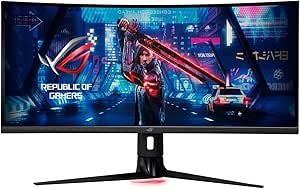 ASUS ROG Strix XG349C – 34 inç UWQHD kavisli oyun monitörü – 180 Hz, 1ms GtG, G-Sync uyumlu, DisplayHDR 400, KVM Switch – Fast IPS panel, 21:9, 3440×1440, DisplayPort, HDMI, USB-C, ergonomik