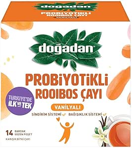 🚨 Doğadan Probiyotikli Çay Rooibos Vanilya 14Lü