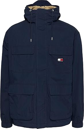 Tommy Hilfiger TJM UTILITY PARKA Erkek Ceket, Mavi, M