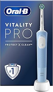 Oral-B Vitality Pro Mavi Elektrikli Diş Fırçası, 1 Diş Fırçası Başlığı, Braun Tasarımı