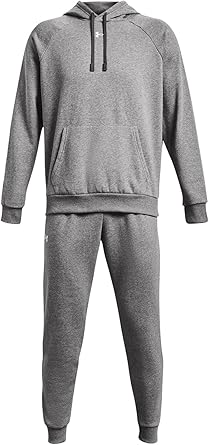 🚨 Under Armour UA Rival Fleece Suit Erkek Eşofman Takımı, Castlerock Light Heather / / White, M