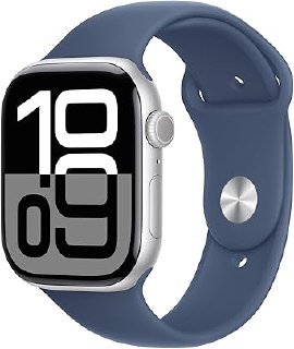 Apple Watch Series 10 GPS + Cellular 42 mm Gümüş Rengi Kasa Akıllı Saat ve Kot Rengi Spor Kordon – M/L. Fitness Takibi, EKG uygulaması, Hep Açık Retina Ekran, Suya Dayanıklı Tasarım