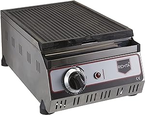 Remta R61 Döküm Izgara, Elektrikli, 30 Cm, Gri, Paslanmaz Çelik