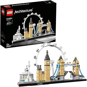 LEGO Architecture Londra 21034 – Seyahat, Mimari ve Tarih Meraklısı Yetişkinler için Koleksiyonluk Sergilenebilir Yapım Seti (468 Parça)
