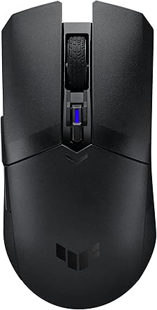 ASUS TUF Gaming M4 kablosuz optik oyun faresi (kablosuz, çift elli, 12.000 DPI sensör, DPI tuşu, Aura Sync, altı programlanabilir tuş), siyah