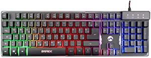 Everest KB-GX9 Siyah USB Gökkuşağı Renkli Aydınlatmalı LC Layout Standart Gaming Klavye