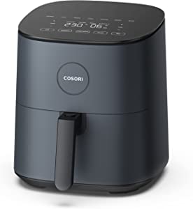 COSORI Sıcak Hava Fritözü, 4.7 Litre Air Fryer XXL, 1500 W, Dijital Temperd Glass Gösterisi, Bulaşık Makinesinde Yıkanabilir, Hava Üfleme Teknolojisi, Max 230°C Ayarlama, 9 Fonksiyon, Gri