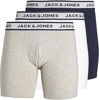 JACK & JONES JACSOLID BOXER BRIEFS 3 PACK Boxer Külot Erkek