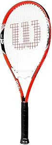 Wilson Federer Tennis Racket, 4 3/8″ – Red/White
