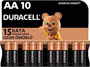 Duracell AA Alkalin Kalem Pil (10’lu paket) 1,5 V LR6/MN1500