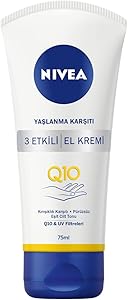 NIVEA Q10 Yaşlanma Karşıtı 3 Etkili El Kremi, 75 ml, Yoğun Nemlendirici