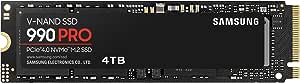 Samsung 990 PRO NVMe M.2 SSD, 4 TB, PCIe 4.0, 7.450 MB/s okuma, 6.900 MB/s yazma, dahili SSD, oyun ve video düzenleme için, MZ-V9P4T0BW