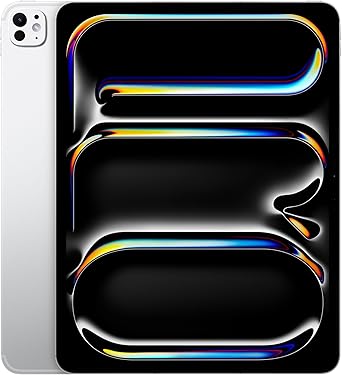 Apple iPad Pro 13 inç, M4 çip ile: Ultra Retina XDR Ekran, Nano-Texture Cam, 2 TB, 12 MP Ön/Arka Kamera, Wi-Fi 6E + hücresel bağlantı, Face ID, Tüm Gün Süren Pil Ömrü — Gümüş Rengi