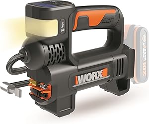 Worx 20V Akku-Multifunktions-Luftpumpe WX092.9 ohne Akku und Ladegerät, Schwarz