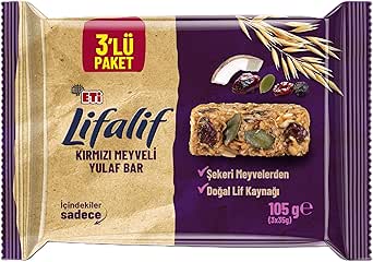 Eti Lifalif Kırmızı Meyveli Yulaf Bar 3 x 35 g