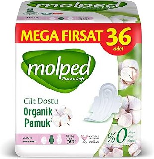 Molped Pure&Soft Ultra Hijyenik Ped Uzun Mega Fırsat 36 Adet
