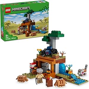 LEGO Minecraft Armadillo Maden Keşfi 21269 – 8 Yaş ve Üzeri Erkek ve Kız Çocuklar için Mağara Örümceği ve Kurt Figürleri İçeren Rol Yapım Oyuncağı Yapım Seti, Doğum Günü Hediyesi Fikri (247 Parça)