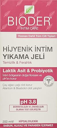 Bioder Hijyenik İntim Yıkama Jeli Hipoalerjenik Tüm Ciltler (1 x 200 mL)