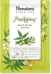 Himalaya Arındırıcı Kağıt Maske, Neem, Çay Ağacı, Hyaluronic Acid,%100 Pamuk, Geri Dönüştürülebilir, Tüm Ciltler, 30 gr