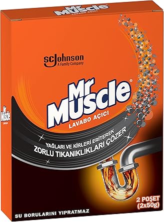 Mr Muscle Yağları ve Kirleri Eriten Lavabo Açıcı Granül (2 x 50 g)