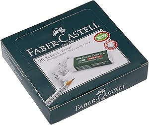 Faber-Castell Beyaz Silgi, 20’li, Kurşun Kalem İzlerini Kolayca Silen, Doğa Dostu, Rahat ve Kullanışlı Tasarım