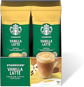 Starbucks Vanilla Latte Premium Kahve Karışımı, 10×21.5 g