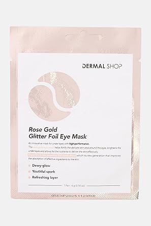 Dermal Rose Gold Glitter Foil Eye Mask 4 g