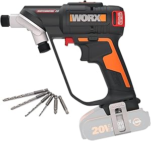 WORX WX177.9 20Volt Döner Kafa ve Çift Mandrenli Profesyonel Kömürsüz Şarjlı Matkap + 6 Parça Uç (Akü Dahil Değildir)