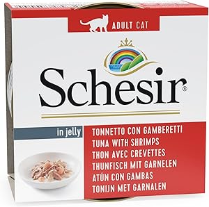 Schesir Yetişkin Kedi Konservesi 85 Gr Ton Balıklı + Karidesli