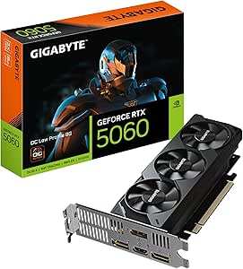 Gigabyte GeForce RTX 5060 OC Low Profile 8G Grafik Kartı – 8GB GDDR7, 128bit, PCI-E 5.0, 2512 MHz Çekirdek Hızı, 3 x DisplayPort, 1 x HDMI, GV-N5060OC-8GL