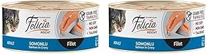 Felicia Yaş Kedi Maması, Somonlu Fileto, Tahılsız, 85 g 2li paket