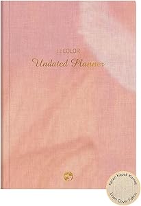 Le Color Keten Ciltli Süresiz Planlayıcı Pembe 17×24