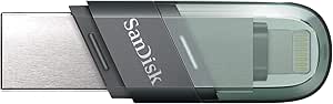 SanDisk iXpand Flash Drive 64GB Type A + Lightning, Flash Sürücü, macOS ve PC için