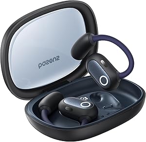 Baseus OS Eli Fit Open-Ear True Kablosuz Kulaklık, Kozmik Siyah