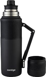 Contigo Thermal Bardaklı Çelik Termos 1.2L Siyah