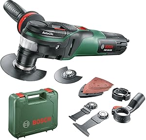 Bosch PMF 350 CES Çok Fonksiyonlu El Aleti, Testere Bıçağı, Zımpara Kağıdı & Tabanı, 350W, Brüt ağırlık: 3,21 kg, 15.000 – 20.000 dev/dak, Çantalı, Yeşil