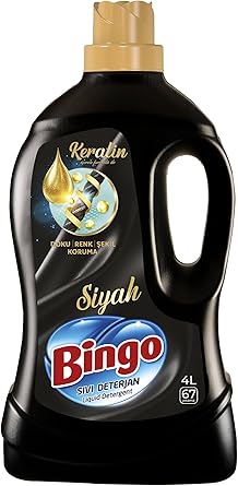 Bingo Sıvı Bakım Çamaşır Deterjanı, Siyah, 4 Lt