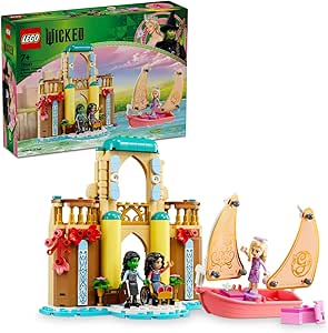 LEGO Wicked Glinda, Elphaba ve Nessarose, Shiz Üniversitesi’nde 75681-7 Yaş ve Üzeri Çocuklar için Oyuncak Tekne İçeren Bebek Evi Oyun Seti (304 Parça)