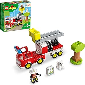LEGO® DUPLO® Kurtarma İtfaiye Kamyonu 10969-2 Yaş ve Üzeri Çocuklar için Işıklı ve Sirenli İtfaiye Kamyonu İçeren Oyuncak Yapım Seti (21 Parça)