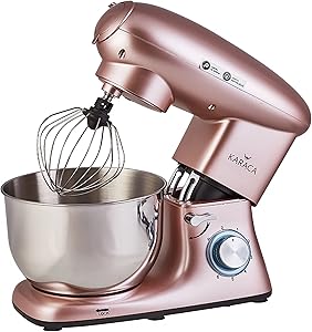 Karaca Multichef Stand Mikser, 1400W, 5.5L Hacim, Paslanmaz Çelik, Rose Gold