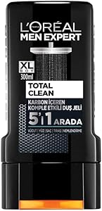 L’ORÉAL PARIS Men Expert Total Clean 5’i 1 Arada Kömürlü Duş Jeli 300 ml