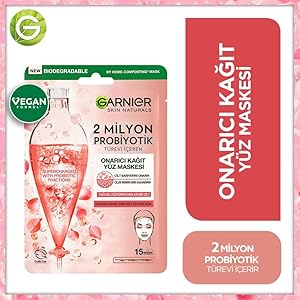 Garnier 2 Milyon Probiyotik Türevi İçeren Onarıcı Kağıt Yüz Maskesi