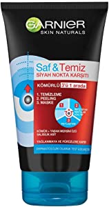 Garnier Skin Naturals Saf & Temiz Siyah Nokta Karşıtı Kömürlü 3’ü 1 arada (150 ml)