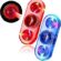 SCIONE 2’li LED Fidget Spinner Seti, Kaygı Giderme Işıklı Duyusal Oyuncak, Karanlıkta Parlayan Parti Çantası Dolgusu, Erkek ve Kız Çocukları İçin Doğum Günü Hediyesi (Mavi Kırmızı)