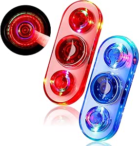 SCIONE 2’li LED Fidget Spinner Seti, Kaygı Giderme Işıklı Duyusal Oyuncak, Karanlıkta Parlayan Parti Çantası Dolgusu, Erkek ve Kız Çocukları İçin Doğum Günü Hediyesi (Mavi Kırmızı)
