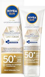 Nivea Sun Luminous630 Leke Karşıtı Güneş Koruyucu Yüz Kremi 40 ml, SPF50, Hyalüronik Asit, E Vitamini, UVA/UVB