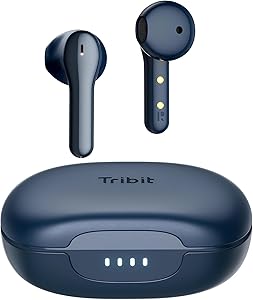 Tribit SolarBuds C2 4 Mikrofon CVC 8.0 Çağrı Gürültüsü Engelleme Qualcomm QCC3040 32 Saat Çalma Süresi 5.2 Kablosuz Bluetooth Kulak İçi Kulaklık koyu mavi